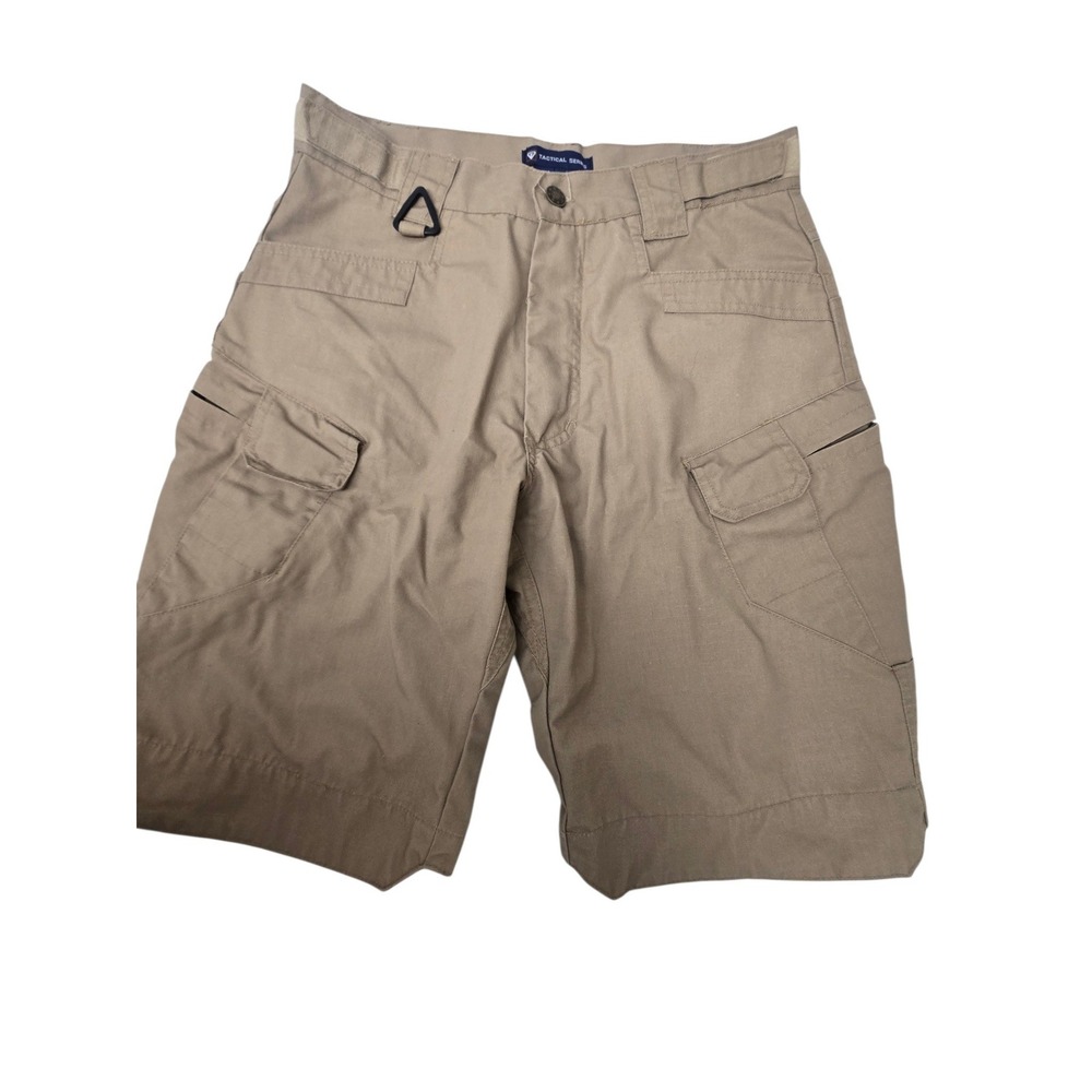 Tactical Series Cargo Shorts Mens 30 Tan Khaki Ripstop Multi Pocket Outdoor